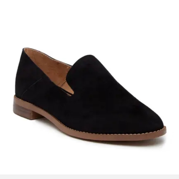 Franco Sarto Haylee Black Suede Loafers 